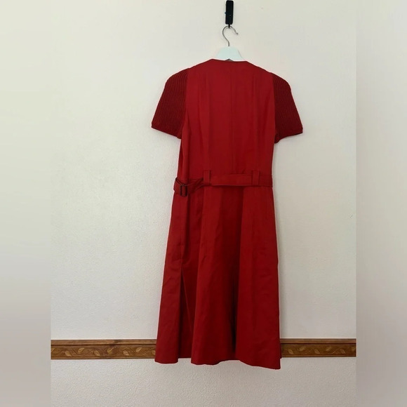 Akris Punto A Line Red Dress Size 8 - Picture 7 of 10